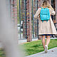 Leather backpack 'Moscow' turquoise. Backpacks. UVA. Ярмарка Мастеров.  Фото №6