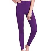 Винтаж handmade. Livemaster - original item Size S, M, L, XL. Purple leggings made of cotton. New!. Handmade.