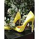 shoes made of genuine Python leather lemon color. Shoes. Anastasia Suvaryan обувь ручной работы. Online shopping on My Livemaster.  Фото №2
