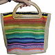 Order Knitted bag with wooden handles 'Bright life'-3. asmik (asmik). Livemaster. . Classic Bag Фото №3