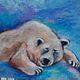 Сон о Большой Рыбе. Картина из шерсти. Валяние.Белый медведь, Картины, Хабаровск,  Фото №1