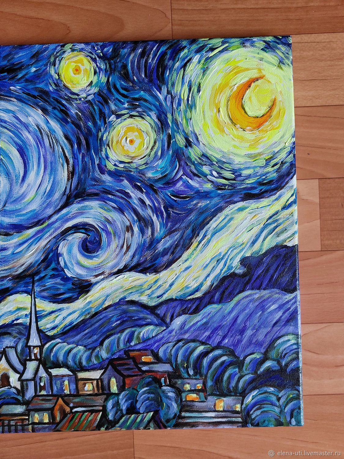 Скетч Звездная ночь Ван Гог