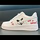 Кроссовки белые унисекс, кастом Nike Air Force, Джокер, ручная роспись. Кроссовки. Olgavolgoart. Роспись одежды и обуви. Кастом. Ярмарка Мастеров.  Фото №10