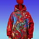 Hoodie oversize with lizard warm sweatshirt with embroidery winter sweatshirt, Sweatshirts, St. Petersburg,  Фото №1
