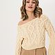Короткий джемпер с косами и шишечками. Кофты. The sweetest sweaters. Ярмарка Мастеров.  Фото №12