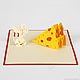 Mouse with cheese - symbol of 2020 - 3D handmade greeting card, Cards, Moscow,  Фото №1