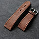 Leather watchband flat, Watch Straps, St. Petersburg,  Фото №1