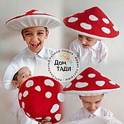 Аксессуары handmade. Livemaster - original item Hat of mushroom of toadstool in the garden suit for baby boy girl autumn. Handmade.