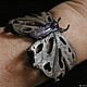 A leather bracelet with amethyst Butterfly. Bead bracelet. Stinna freeform (stinna). Online shopping on My Livemaster.  Фото №2