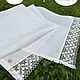Linen dining path 'White openwork' 170*42 cm, Tablecloths, Ivanovo,  Фото №1
