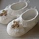 CHRISTENING BOOTIES boy's knitted. Babys bootees. Gala Devi (crochet design). My Livemaster. Фото №4