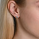  Гвоздики пусеты в форме узелков из серебра (Nodo). Серьги-пусеты. INFANTA_RINGS. Интернет-магазин Ярмарка Мастеров.  Фото №2