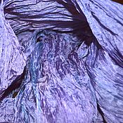 Аксессуары handmade. Livemaster - original item Scarf silk long wide lilac gray with blue. Handmade.