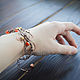 Copper bracelet with carnelian and citrine Bright women's bracelet Orange. Hard bracelet. Strangell Jewelry. My Livemaster. Фото №6