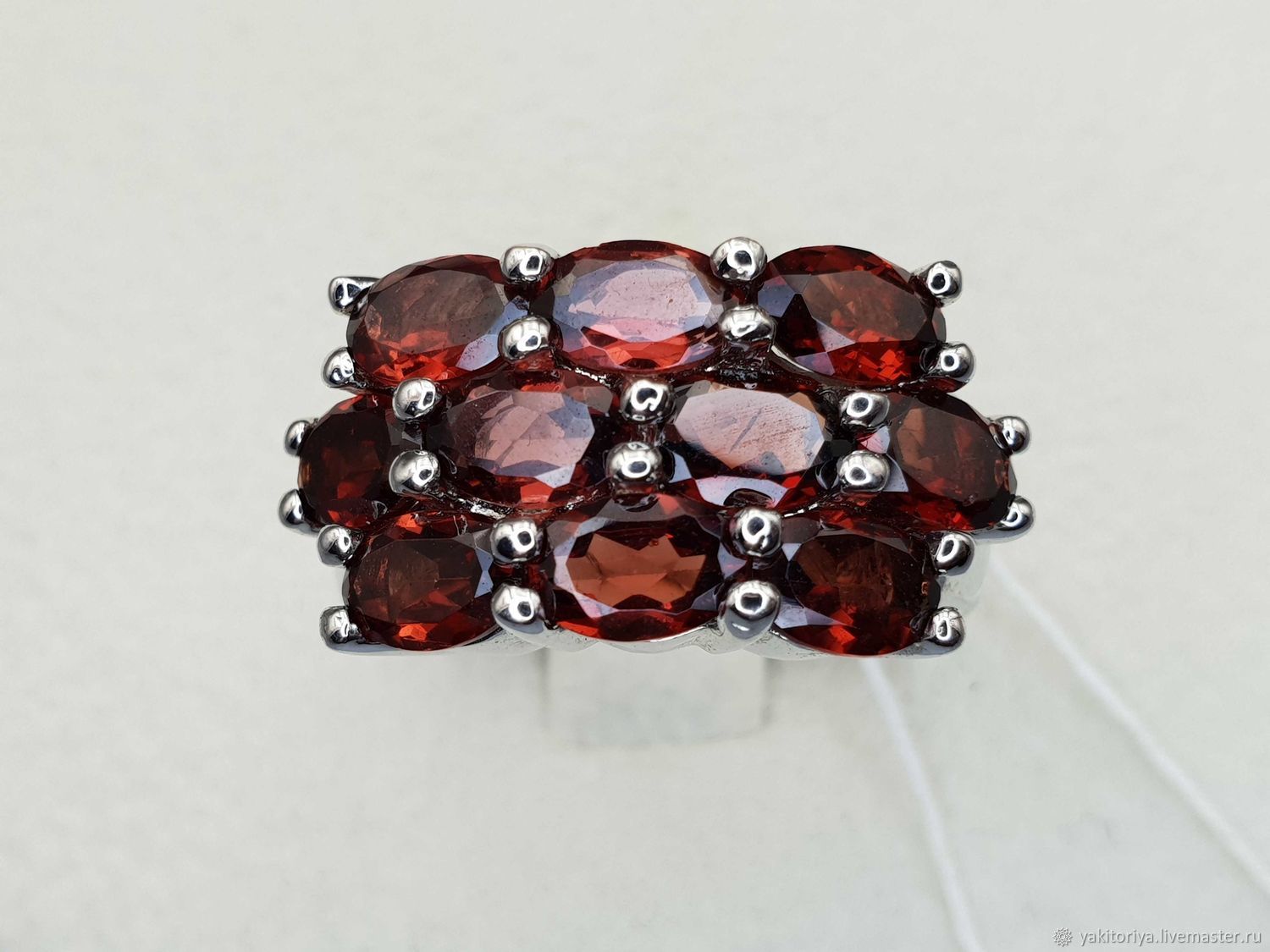 Silver ring with garnets, Rings, Moscow,  Фото №1