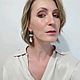 Серьги с барочным жемчугом и горным хрусталем. Серьги классические. Новикова Анна. Ярмарка Мастеров.  Фото №6