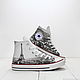 Виды Парижа с Эйфелевой башней - Высокие кеды Converse. Кеды. Алексия Яркая (prospectavenue). Интернет-магазин Ярмарка Мастеров.  Фото №2