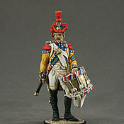 Сувениры и подарки handmade. Livemaster - original item Tin soldier 54 mm. in the painting. Napoleonic Wars Drummer. Handmade.