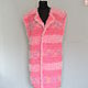 Knitted pink striped vest. Vests. vyazanaya6tu4ka. Online shopping on My Livemaster.  Фото №2