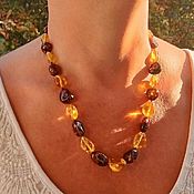 Работы для детей, handmade. Livemaster - original item Amber Beads made of real amber As a gift for mom to wife. Handmade.