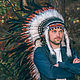 Indian headdress. Indian Christmas costume. Indian roach. Suits. KolibriLeather. Online shopping on My Livemaster.  Фото №2