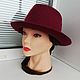 Fedora hat in the color of ripe cherries. Hats1. Oksana Moleva. My Livemaster. Фото №4