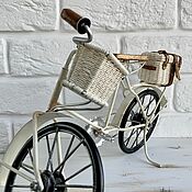 Куклы и игрушки handmade. Livemaster - original item Bicycle for dolls white bicycle with basket - accessories for dolls. Handmade.