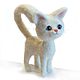 White cat gerbera. felted toy made of wool, Felted Toy, Zeya,  Фото №1