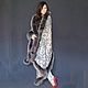Stole with fox fur bluefrost. Wraps. National Brand. My Livemaster. Фото №4