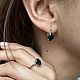 Серьги с черным опалом комплект. Комплекты украшений. SILVAURA. Интернет-магазин Ярмарка Мастеров.  Фото №2
