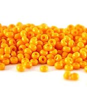 Материалы для творчества handmade. Livemaster - original item 10 grams of 11/0 Czech seed beads, Preciosa 93110 orange naprosn. Handmade.