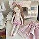  Куколка текстильная в розовом платье. Куклы Тильда. OlitaDolls. Ярмарка Мастеров.  Фото №6