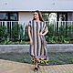 A chic floor-length oversized dress made of viscose with stripes. Dresses. NATALINI. My Livemaster. Фото №6