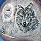 Stone panels amulet with a wolf ' Unity '. Pictures. Picture&miniature lacquer painting. My Livemaster. Фото №4
