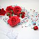 Order Set wedding jewelry 'scarlet rose'. Beaded jewelry by Mariya Klishina. Livemaster. . Wedding Jewelry Sets Фото №3