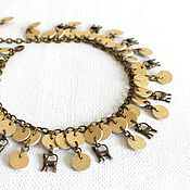 Украшения handmade. Livemaster - original item Necklace: Leather necklace-bracelet Kotomania 2. Handmade.
