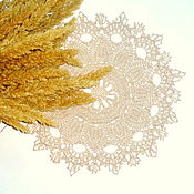 Для дома и интерьера handmade. Livemaster - original item Embossed lace doily crochet No. №39 beige. Handmade.