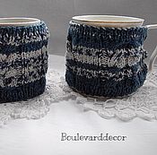 Для дома и интерьера handmade. Livemaster - original item Cardigan (cover) for mugs. Handmade.