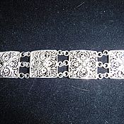 Винтаж handmade. Livemaster - original item Bracelet. Silver Filigree. Handmade.