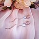 Длинные серьги с бусинами Swarovski. Серьги классические. Scherlena. Интернет-магазин Ярмарка Мастеров.  Фото №2