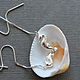 Long silver seahorse earrings. Thread earring. Ginger Squirrel. My Livemaster. Фото №4