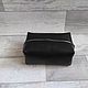 Large black leather cosmetic bag. Beauticians. Munaleather. Online shopping on My Livemaster.  Фото №2
