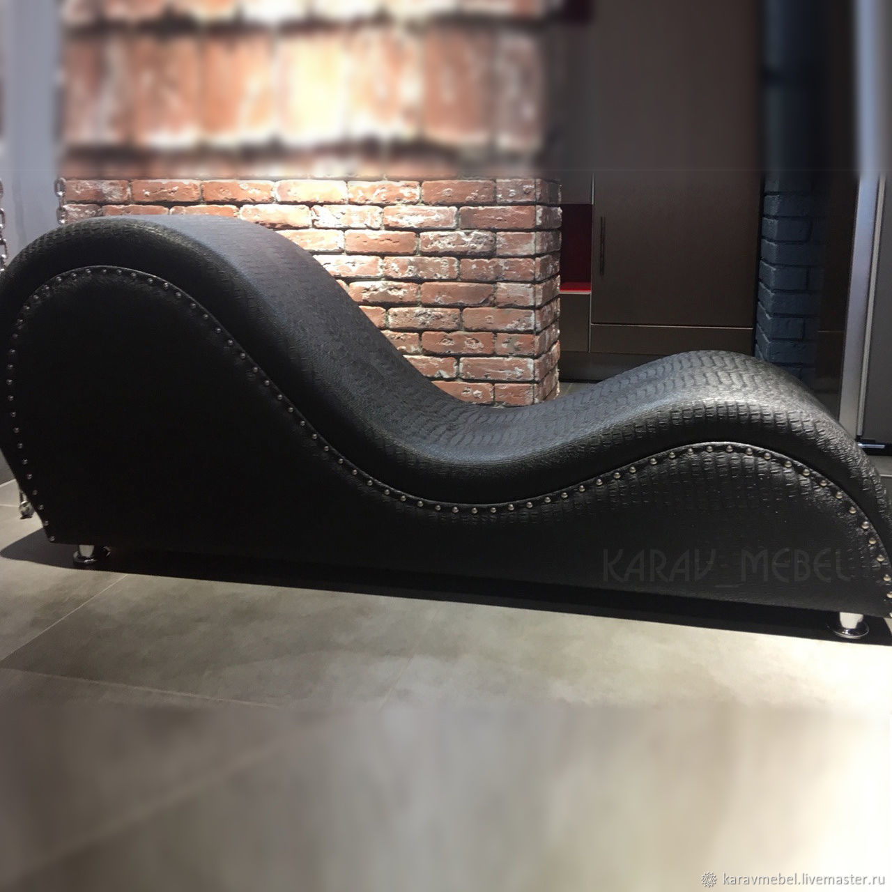 Tantra Chair Croco Edition Black CUSTOM (диван Волна Любви) - + ИСПОЛЬЗОВАЛ...