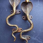 Для дома и интерьера handmade. Livemaster - original item Door Handles Cobra Snake Exotic Retro Statue Brass. Handmade.