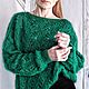 Джемпер с японским узором ручной работы. Свитеры. Knitochka.Style. Ярмарка Мастеров.  Фото №4