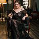 Black Lace Nightgown F26 (black), Bridal Black Lingerie, Wedding, Underwear sets, Kiev,  Фото №1