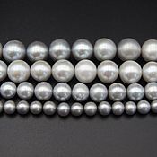 Материалы для творчества handmade. Livemaster - original item Natural Grey Pearls AAA Grade Beads 5,5 mm. Handmade.