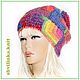 Шапка "Azteca " № 56-1, № 71-2 ( шапка вяз, шапка жен. Шапки. Ирина(shvilinka.knit). Ярмарка Мастеров.  Фото №4