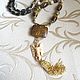 Necklace with pendant 'Savannah' (tiger's eye, shell, Jasper, calcite). Necklace. Pani Kratova (panikratova). Online shopping on My Livemaster.  Фото №2