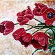 Картины: "Красные тюльпаны" картина акрилом